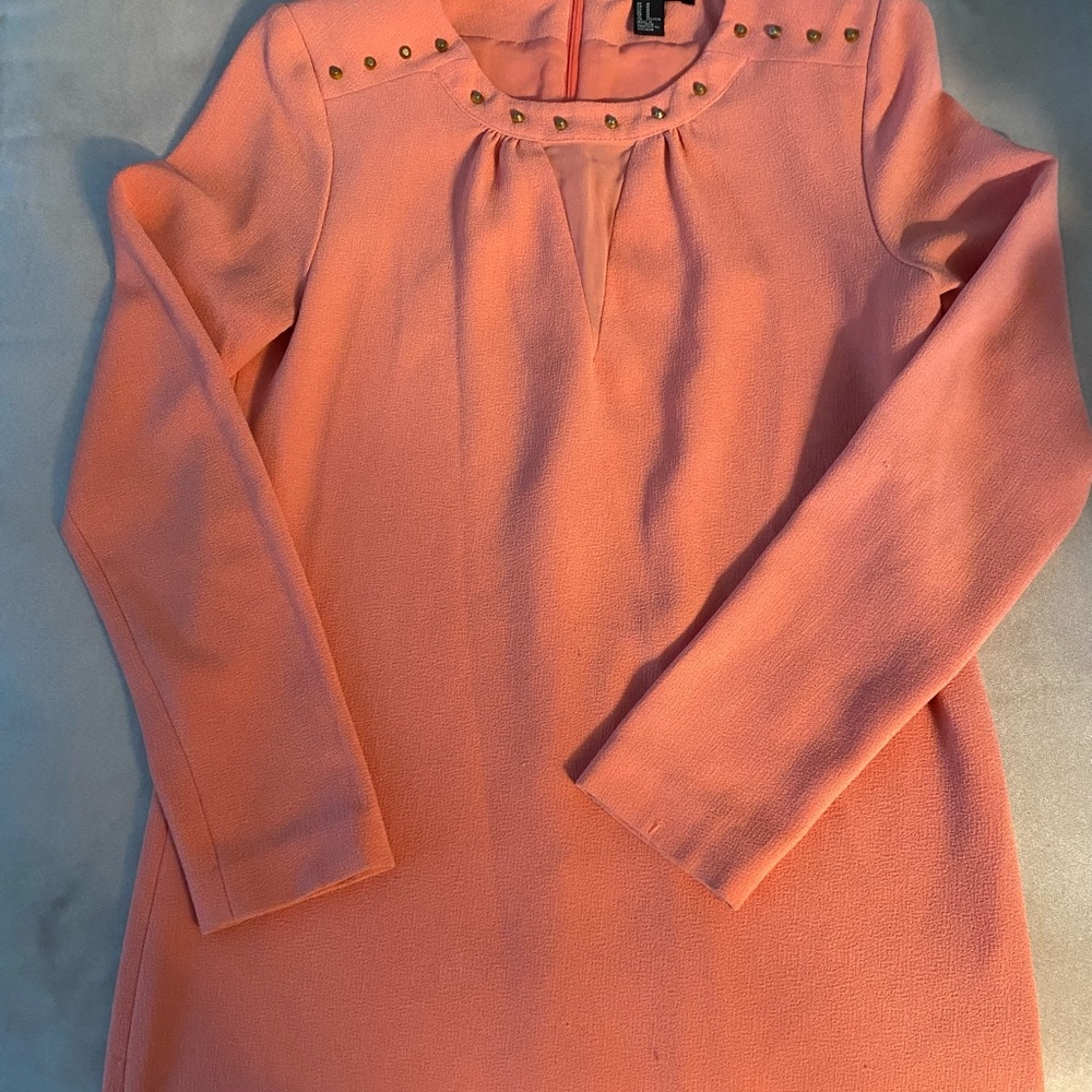 Peach long sleeve dress